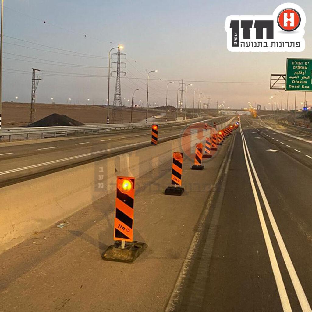 פרויקט סימון צבע צומת להבים, סימון כבישים והתקנת תמרורים - חזן פתרונות בתנועה